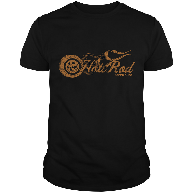 HR089 Fire wheel 2 Hot Rod T-Shirt