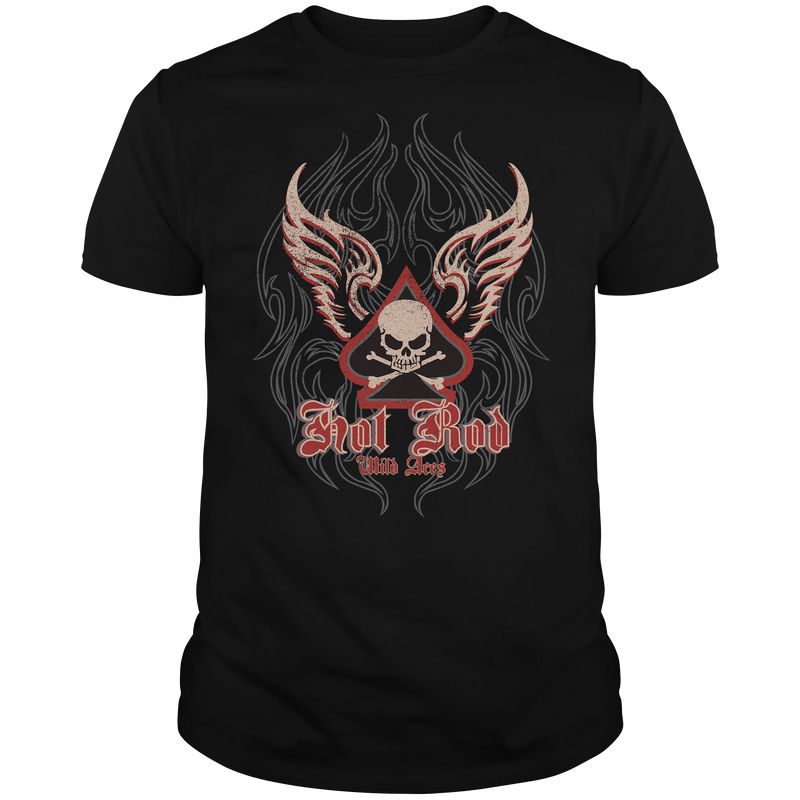 HR113 Ace with wings Hot Rod T-Shirt